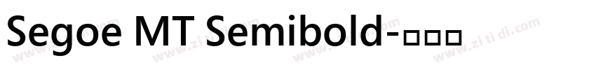 Segoe MT Semibold字体转换